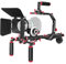 Neewer Schulter Rig Kit für DSLR Kameras und Camcorder, Film Video Filmerstellungssystem mit Matte Box, Follow Focus, C-Shaped Bracket, 15mm Stangen, Handgriff, 1/4 & 3/8 Gewinde (Rot + Schwarz)