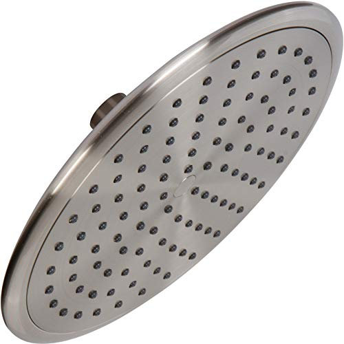 Waterfall Showerhead - 9 Inch Large Overhead Rain Shower Head - High Flow Best With Extension Arm - Brushed Nickel