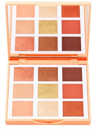 3INA MAKEUP - The Sunset Eyeshadow Palette - Multicolor 9 Buildable Longwearing Shades - Highly Pigmented - Peach Terracotta Golden Shades - Satin Matt Natural Finish - Mirror - Vegan - Cruelty Free