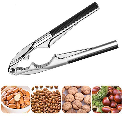 EKKONG 1pcs Schiaccianoci, Acciaio,schiaccianoci in Metallo,Clip Taglia Castagne Cracker Sheller Noce Pinze schiaccianoci in Metallo,Strumento di Cucina，Nut Sheller Tool (B)