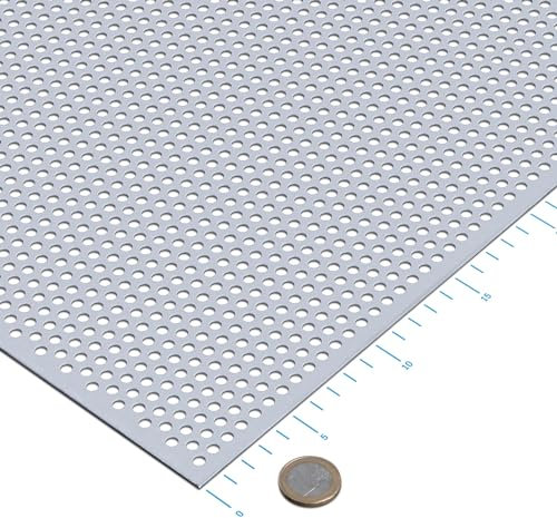 thyssenkrupp Lochblech verzinkt RV5-8 Stahl 1,5 mm (1500 x 500 mm) umlaufender Längs- und Stirnrand