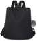 Dokeno Rucksack Damen Wasserdicht, Nylon Reiserucksack, Anti Diebstahl Damen Rucksackhandtaschen, Wasserdichter Diebstahl-Rucksack mit Bommel, Cityrucksack damen für Uni, Travel, Arbeit (Schwarz)