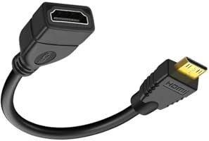Monitor Conversion Cable Mini HDMI to Female HDMI Extension Cable 90 Degree Elbow Adapter for TV Box/Stick Camera PS4 PS5 Xbox 4K 2K Converter Short Wire Display Conversion Line(Left Bend)