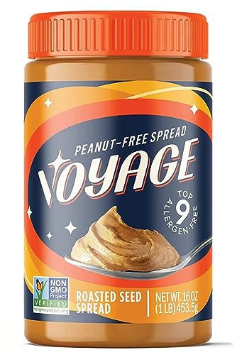 Voyage Foods, Peanut Free Spread | Enjoy The Taste And Consistency Of Peanut Butter Without Any Of The Top 9 Allergens | School Safe, Non-Gmo, Gluten Free, Vegan, 16 Ounce