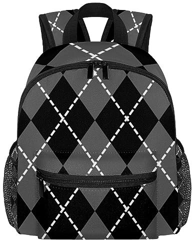Argyle Rucksack für Kleinkinder, Jungen, Mädchen, Kindergarten, Kinder, Snack, Kindergarten, Schule, mehrfarbig, 10x4x12 in