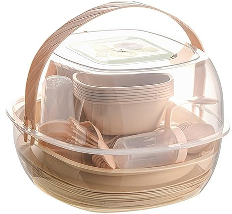 Set di stoviglie portatili da esterno Set di utensili da campeggio Kit di posate da picnic Set di stoviglie da viaggio per campeggio Escursionismo Viaggi BBQ Grigliate Accessori