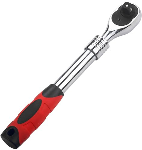 WINTOWIN 1/2-Inch Drive Extendable Ratchet Wrench,1/2 Drive 72-Tooth Quick-release Retractable Socket Wrench Reversible