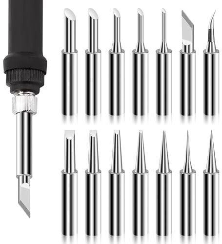 Lötspitzen 14 Stück Lötspitze Bleifreies Lötkolben Spitze 900M Lötkolben Spitzen Lötkolben Set für Lötstation Schweißen Löten