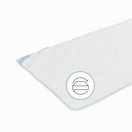 RIBECO Germany Matratzenauflage Top Cool – 2-in-1 ganzjährige Matratzenauflage – Topper mit kühlender Microfaserseite und wärmender Seite in Flanell-Qualität (120 x 200 cm)