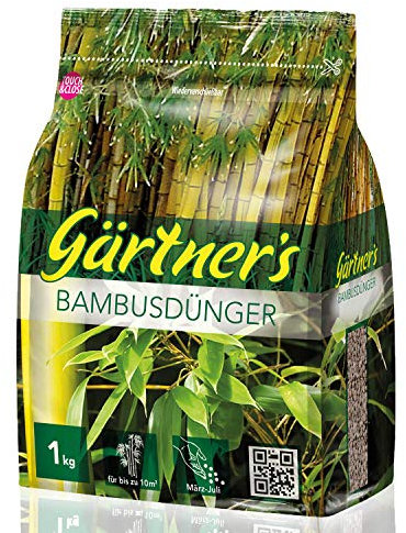 Gärtner’s Bambusdünger 1 kg I NPK Dünger für Bambus Pflanzen I Für Bambushecke, Gartenbambus und Gartengräser I NPK Pflanzendünger 8+3+5 I Für alle Bambusarten geeignet I Bis zu 10 m²