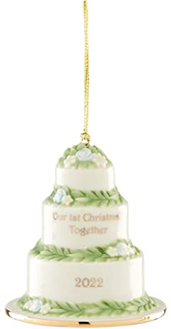 Lenox 893711 2022 Our First Christmas Together Cake Ornament