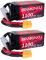 SANKAKU 6S 1100mAh Lithium-Polymer Batterien 120C 22,2V Lipo Batterie mit XT60 Stecker für RC FPV Quadrocopter Flugzeug Hubschrauber Drohne Hobby 2 Stück
