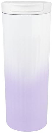 Emartbuy Travel Mug Flask Reusable Coffee Cups 580 ml Thermal Insulated Vacuum Insulation Stainless Steel Bottle for Hot Cold Drinks - Ombre Lilac