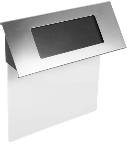 TOBBOMEY Lámpara Solar Números Led Para Exterior Resistente Al Agua Acero Inoxidable Luz Decorativa Para Pasillo y Patio Instalación Sencilla 4 Luces Incluidas