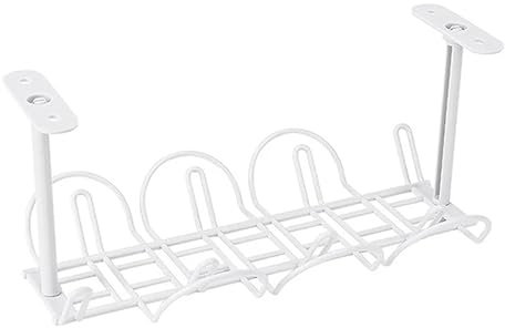 Bandeja Portacables Bajo La Mesa Bandeja de gestión de cables debajo del escritorio, organizador de cables, soporte for colgar, regleta eléctrica, punzonado, almacenamiento de cocina, herramientas for