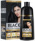 Schwarzes Haarfärbeshampoo für Graues Haar, Sofort Haarfarben Shampoo für Männer und Frauen, Black Hair Dye Shampoo 3 in 1, 500ml