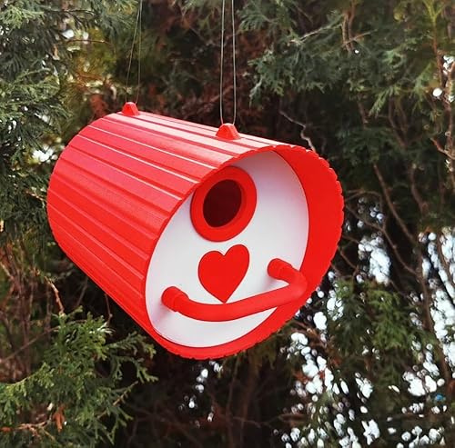Classic & Simple Bird Box – Cute 3D Printed Outdoor Hanging Bird House | Fun Garden Decor | Gift For Mum | Nest Box Black
