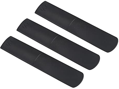 Haofy Anches de Saxophone en Résine Noire, 3 Pièces, Force de 2,5, Aucun Trempage Requis pour la Pratique des Débutants, Convient à l'embout de Saxophone Alto de 2,75 X 0,6 X 0,1 Pouces, Ensemble