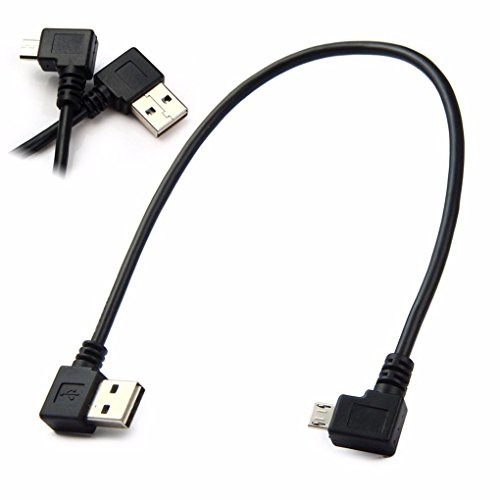 Lilmacc® 50cm Right Angle Micro USB Cable Black