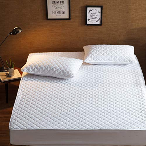 YCDZ Funda Protectora De Colchón, Antialérgica, Transpirable, Antiinsectos Y ácaros, Sin Olor, Apta para Todo Tipo De Camas (Blanco,90x190cm)