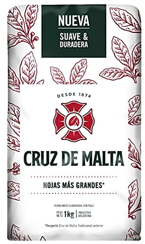 Cruz de Malta Yerba Mate Tradicional 1 kg - El tiempo de maduración es de 12 meses - Yerba Mate Argentina