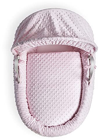 Clair de Lune Dimple Babykorb-Dressing-Set (Korb Nicht im Lieferumfang enthalten) – (Rosa)