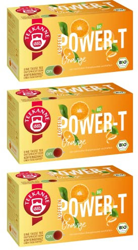 Teekanne BIO Power-T Orange | 3 x 40g | mit natürlichem aroma und Koffein
