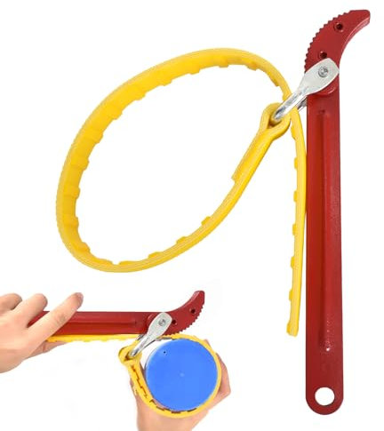 DecorDwell Ölfilterzange,Verstellbarer Ölfilterschlüssel,Ölfilter-Bandschlüssel Multifunktionale,Ölfilter Schlüssel Entfernungswerkzeug für Autos,Ölfilter Schraubenschlüssel