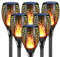 Geemoo 6 Piezas Luces de llamas Grande Solar Exterior Jardin Antorchas Solares Exterior con llamas Realistas, IP65 Impermeable, Decoración Luces para Césped y Camino, Jardín, Pasillo