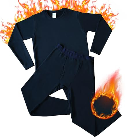 North Bund Ensemble de sous-vêtements thermiques pour homme en polaire intérieure Sous-vêtements de ski Pantalons thermiques Hiver Sous-vêtements fonctionnels 210g/m², Bleu clair., M