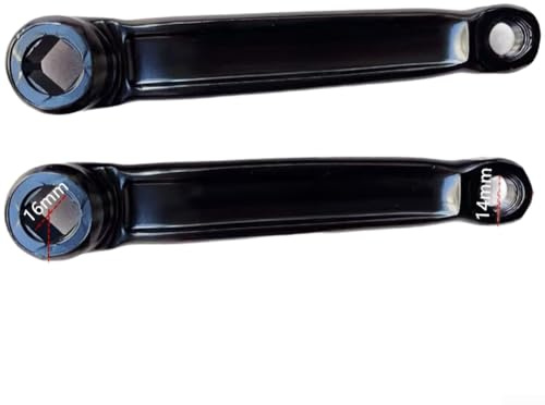 Ensemble de manivelle de vélo stationnaire avec axe conique carré de 16 x 16 mm pour entraînement par courroie pour équipement de gym à domicile