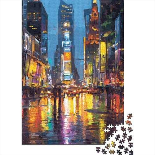 1000 Pieces Night City Jigsaw for Adults Paper Material Puzzle Night Lights Brain Game Wall Art 38x26cm/1000pcs