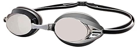 Amazon Basics Unisex-Erwachsenen-Schwimmbrille, Einheitsgröße, Verspiegelt-Silber