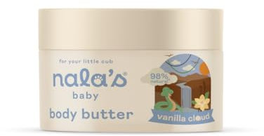 Nala's Baby Body Butter Vanilla Cloud | Allergen-Free Sweet Vanilla Fragrance | 98% Natural | Dermatologically-tested and Paediatrician-approved | Vegan | 200ml | Nalas Baby