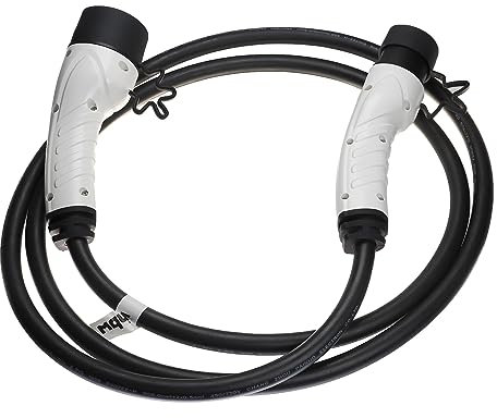 vhbw Cable de Carga Tipo 2 a Tipo 2 Compatible con Peugeot 3008 Hybrid, 308 Hybrid Coche eléctrico, 1 Fase, 32 A, 7 kW, 3 m