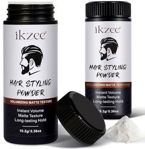 Volumen Puder Haare für Männer, 2 Stück Haar-Styling-Puder, Styling-Puder für Männer mit Natürlichem Look – Matte Textur, Lang Anhaltender Halt – Einfach Aufzutragen, Nicht Fettend