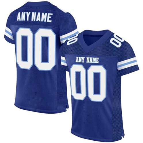 American Football Custom Jersey for Men Women Youth Personalised Name Number Team Name Logo Jerseys Customise Sports T-Shirts Quick Dry Rugby Uniform Moisture Wicking Active Tops 11