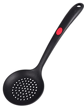 CONGARTENO Silicone Colander Slotted Scoop Non-Stick Draining Spoon for Kitchen Cooking Utensils Heat Resistant