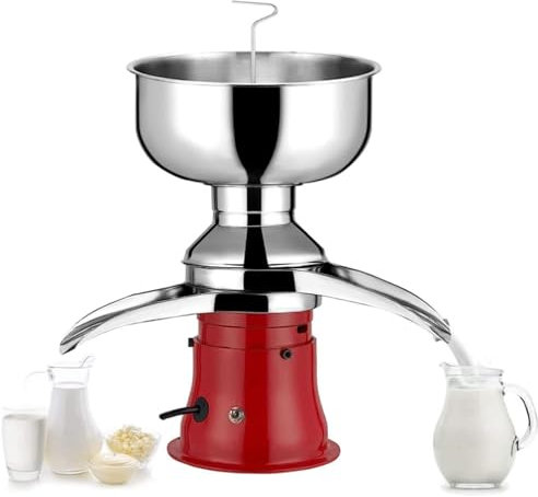 Professional Whipped Cream Dispenser Electric Cream Separator, Large Milk Cream Centrifugal Separator Aluminum Alloy Milk Separator Easy to Wash Manual Cream Separator for Goat Cow Milk HOM