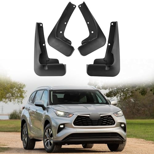 ERMWALR Parafanghi anteriori e posteriori, adatti per Toyota Highlander 2021-2022, parafanghi anteriori e posteriori parafanghi a prova di spruzzi accessori per la protezione delle ruote