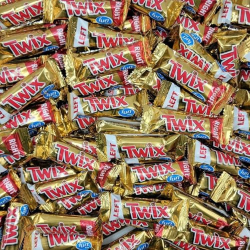 Twiix Chocolate Candy with Caramel & Cookie Crunch – Individually Wrapped Mini Bars – Bulk Bag 2LB