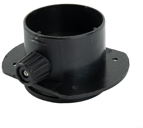 Válvula reguladora abierta con cierre para conector de conducto de aire de calentador de 60 mm, rejilla de ventilación de rama Y/T giratoria de 360°, pieza de caravana de plástico negro
