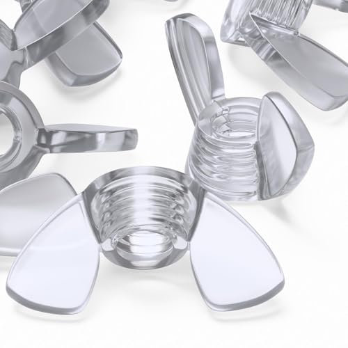 20x Tuercas de mariposa M6 transparentes de Acrílico, tornillos de Plástico Acrílico