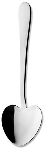 Grunwerg Windsor Carded 2-Piece Heart-Shaped Cereal/Dessert Spoon Set 2HRDSWDR/C 18/0 Stainless Steel, Silver