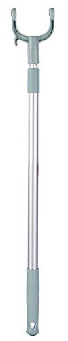 Yunobi Gancho ajustable para ropa – Varillas retráctiles Tenedor con percha de tubo de aluminio percha para armario, techo/estante