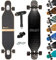 Mach1 Bambus Longboard mit Keramik Kugellager + T-Tool - Skateboard Drop Through Cruiser Komplettboard - 2853