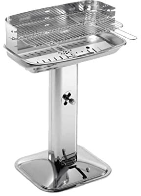 La zappa Barbecue colonne en acier inoxydable Venus 60-40 Pro System au charbon de bois de 60 cm