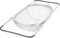 Winter Shore Passoire Inox pour Evier - Passoire Cuisine à Mailles Fines pour Laver, Égoutter, Rincer les Fruits & Légumes - Poignées en Métal Extensibles & Grips de Sécurité en Silicone - Panier 9 l