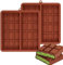 Deep Chocolate Bar Moulds Silicone, 2 Pcs Deep Mould, Thick Bar Mould, Silicone Mold for Praline Sweets