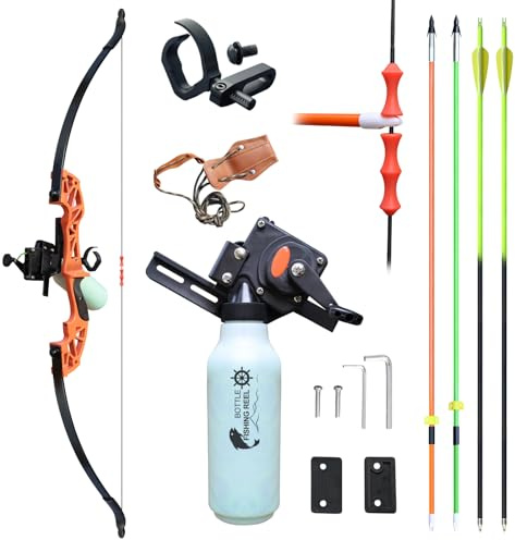 Bowfishing Bow and Arrow Set for Adults Beginner Bow Fishing Combo Kit with Bowfishing Arrows Bowfishing Reel